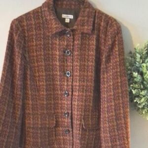 Women's Croft & Barrow Tweed Jacket - Multicolor 08